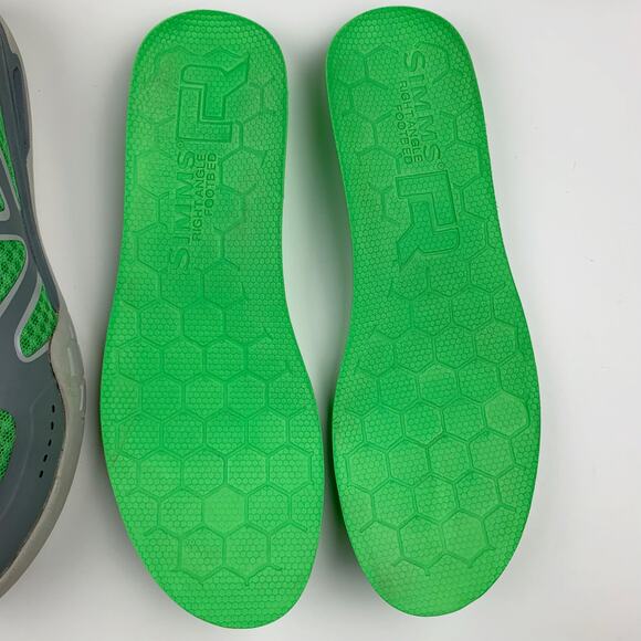 Simms Current Water Shoes Green Grey Bungee Lace Women's 6.5 - Picture 8 of 12